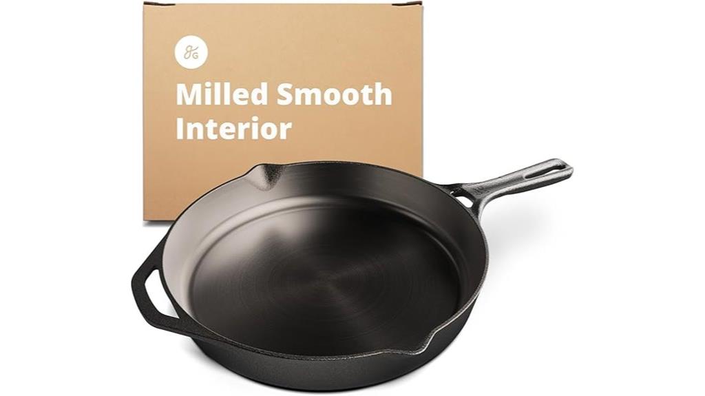 12 inch pre seasoned skillet
