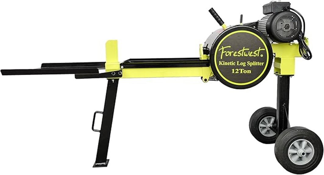 12 ton electric log splitter