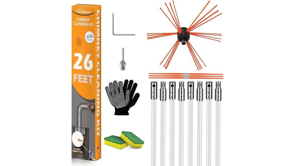 26 foot chimney cleaning kit