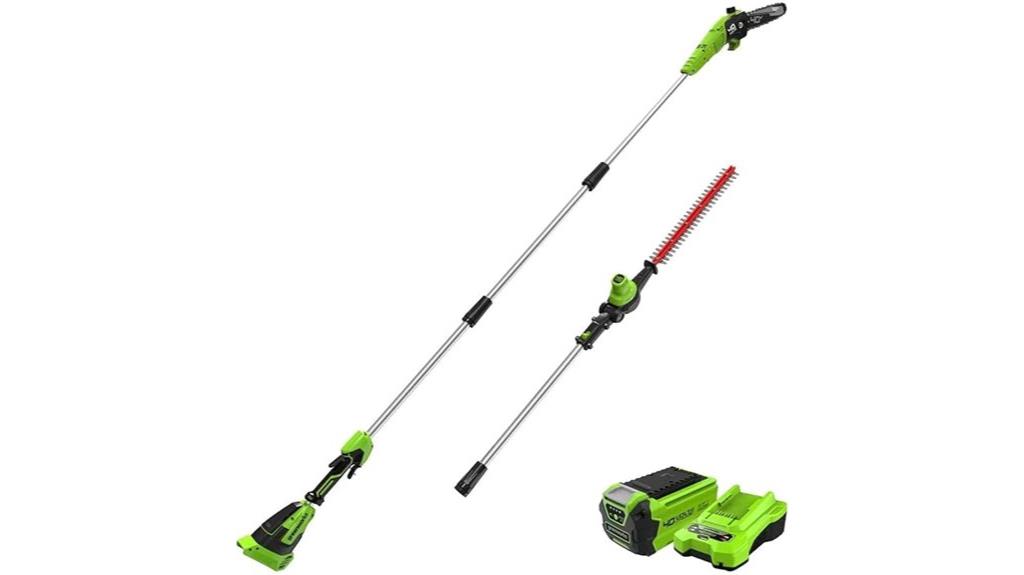 40v pole saw hedge trimmer