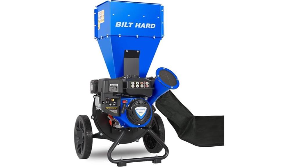 7 5 hp gas wood shredder