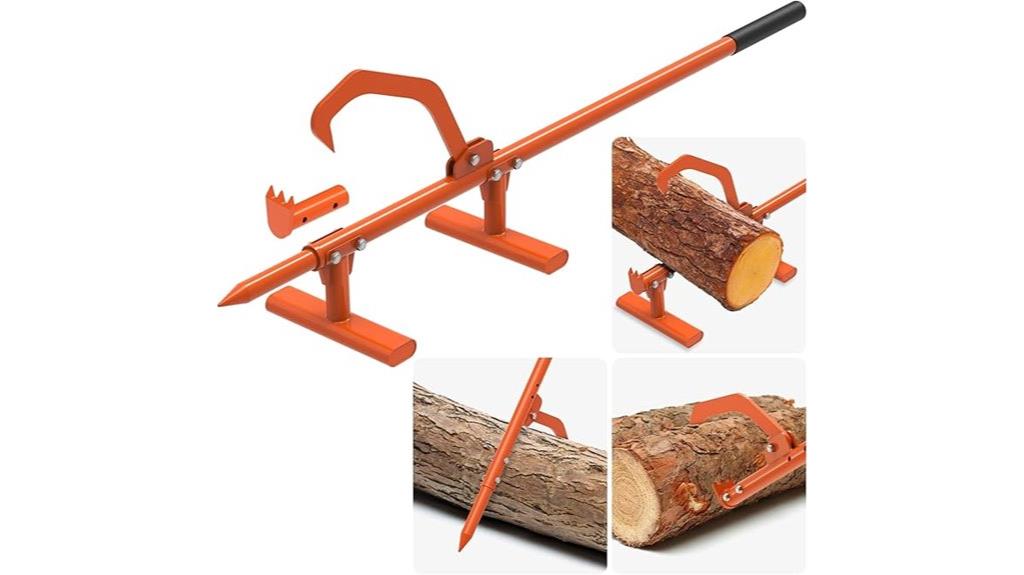 adjustable log rolling tool