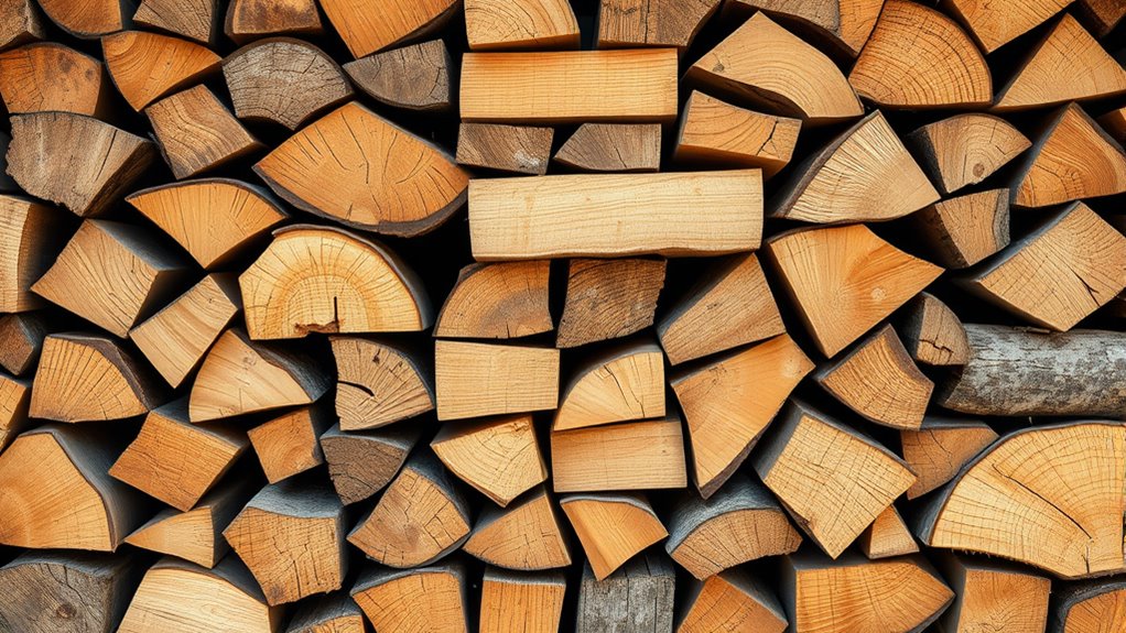 arrange wood in crisscross layers