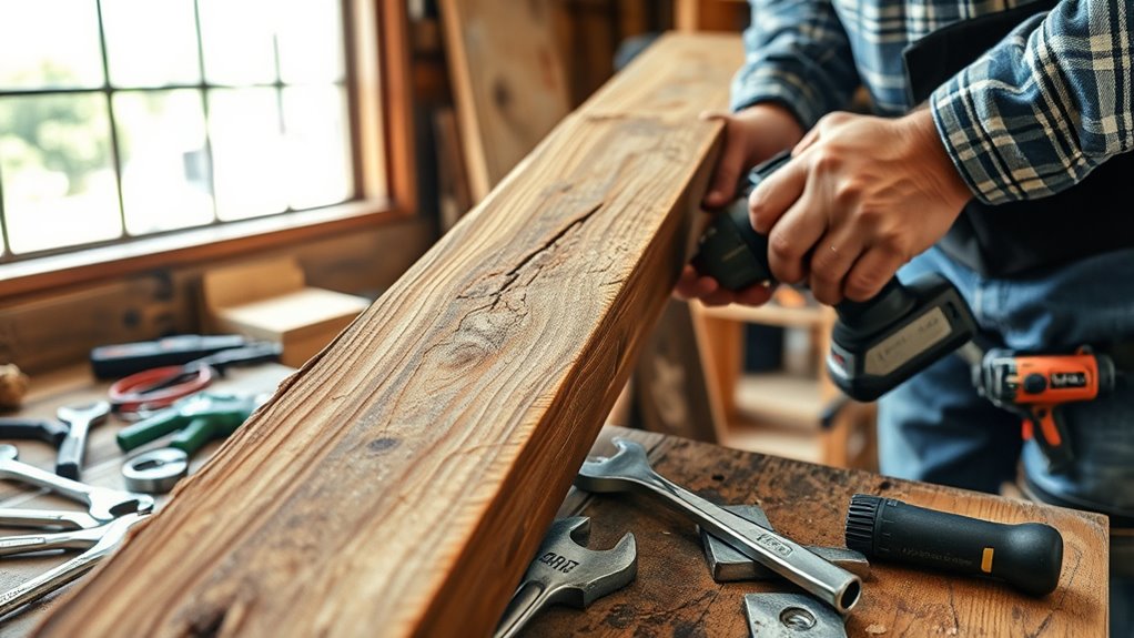 assess damage and gather tools