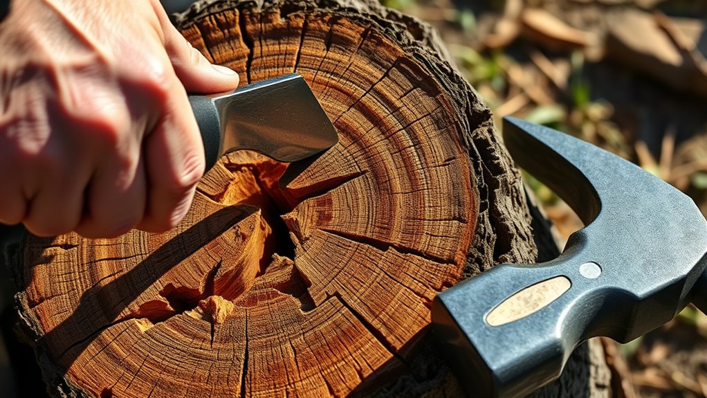 assess wood knots grain