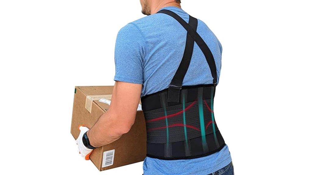 back support with suspenders