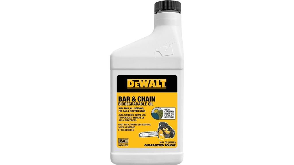 biodegradable chainsaw oil