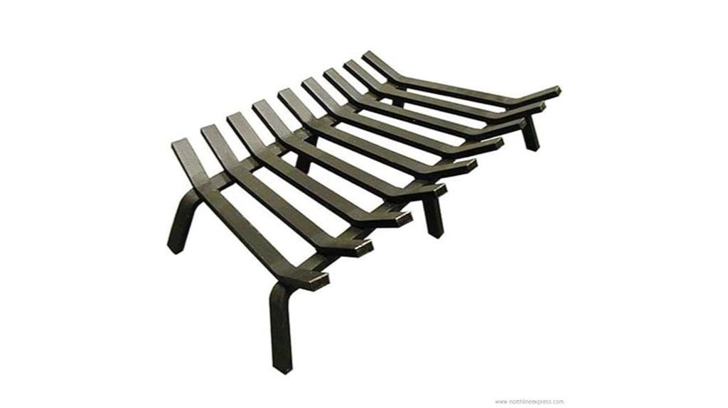 black 28 inch fireplace grate