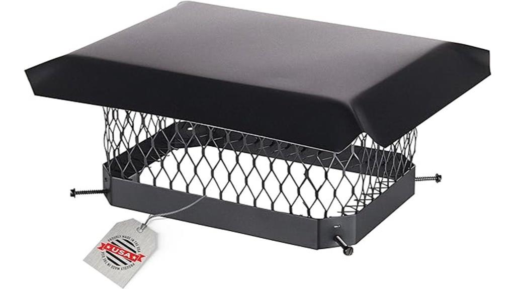 black galvanized steel chimney cap