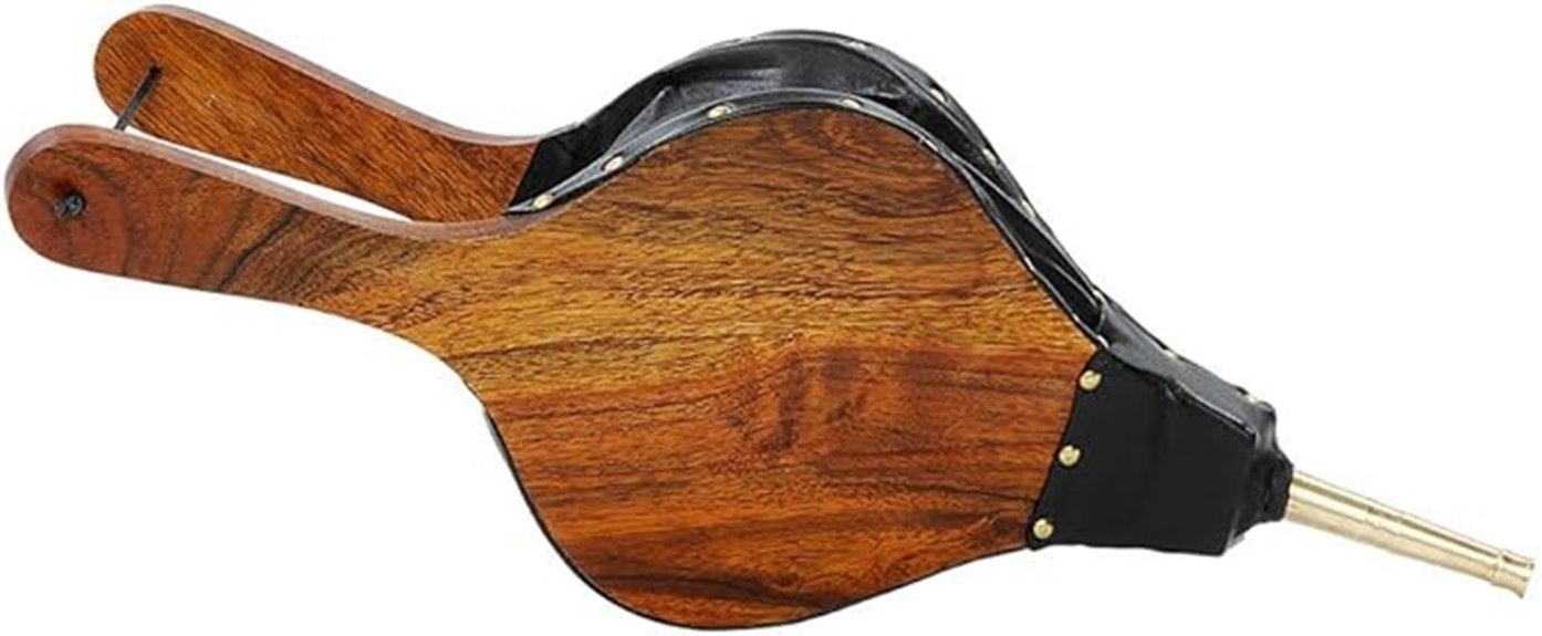 black wood fireplace bellows