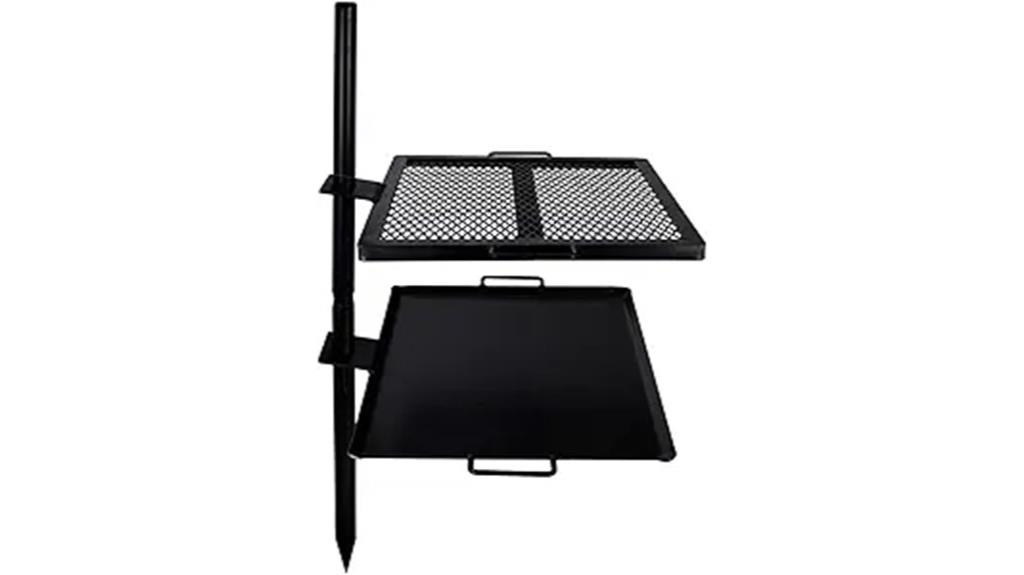 camping grill and skillet