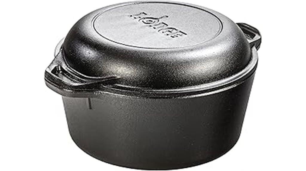 cast iron double dutch oven