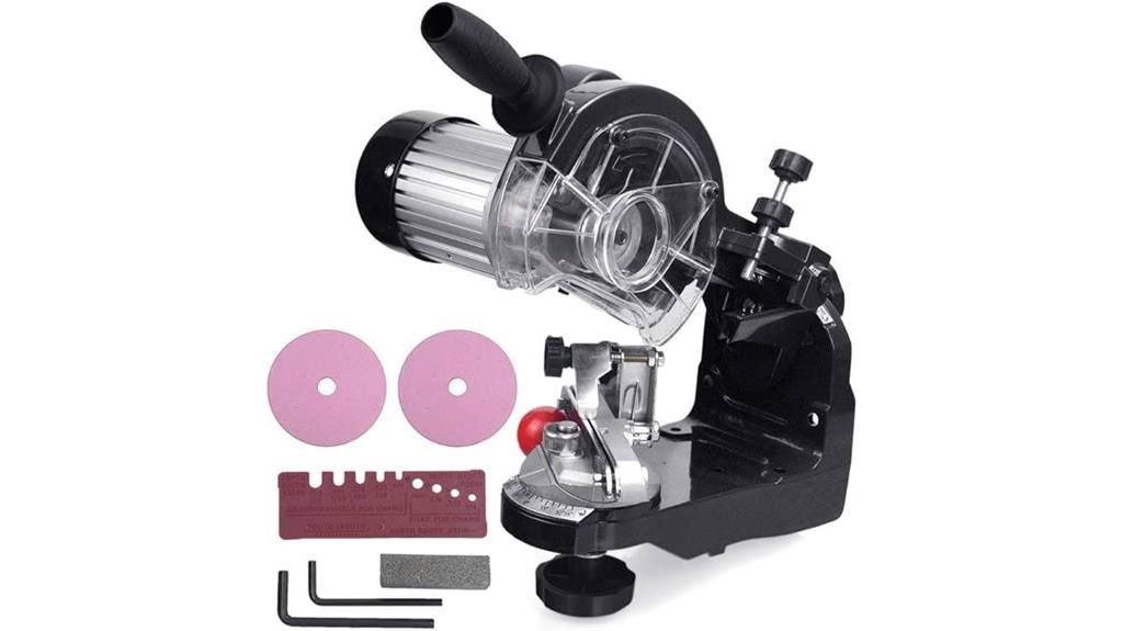 chain grinder with wheels