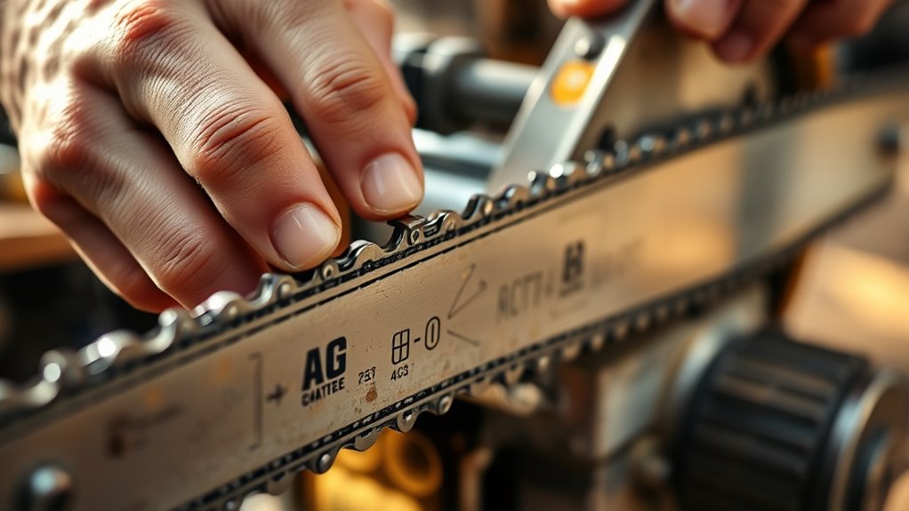 chainsaw chain parts and angles