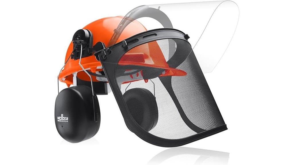 chainsaw helmet with face shield