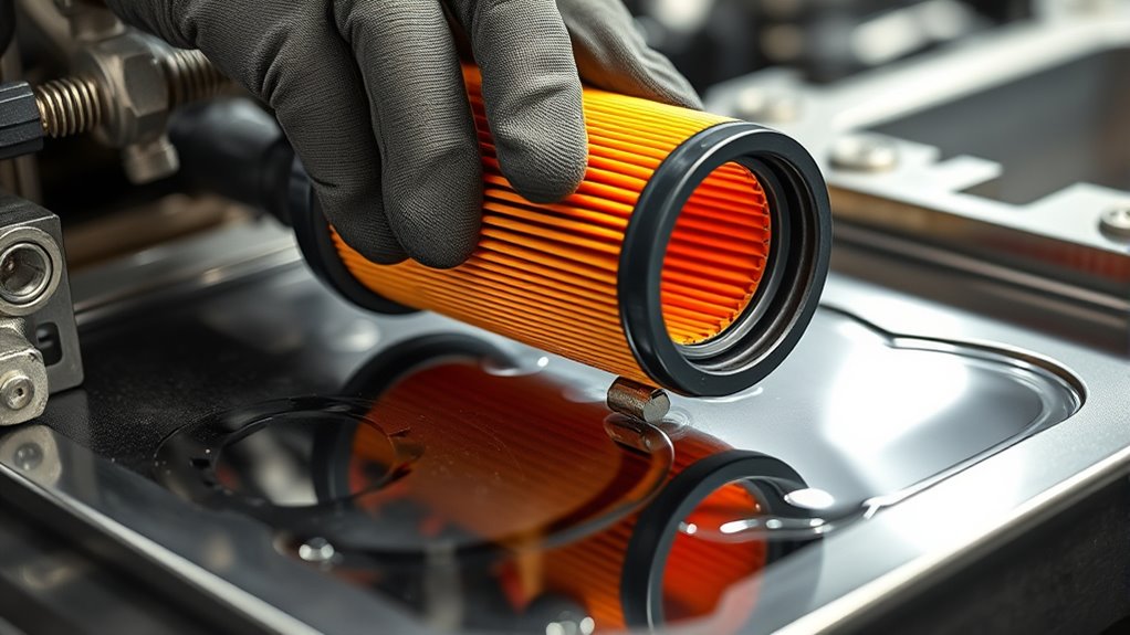 check and replace hydraulic filter