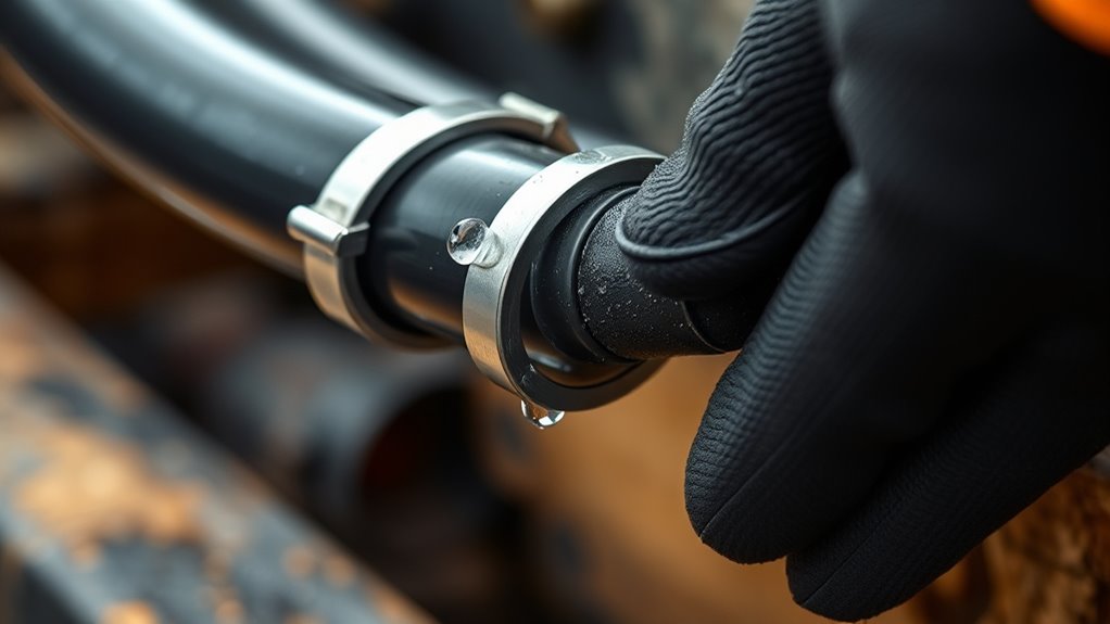 check hoses for leaks
