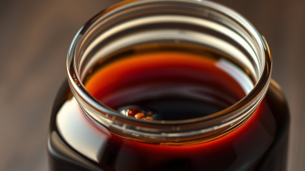 color deepening indicates flavor