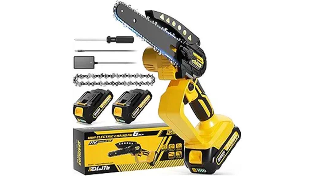 compact 6 inch cordless chainsaw
