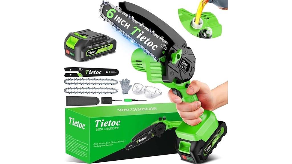 compact battery powered chainsaw