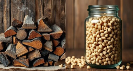 comparing wood and pellets