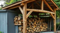 constructing outdoor wood shelter