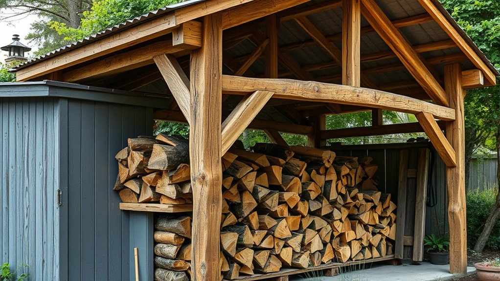 constructing outdoor wood shelter