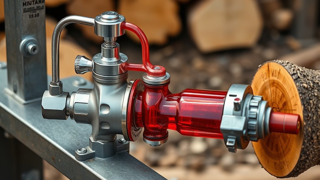 controls hydraulic fluid flow