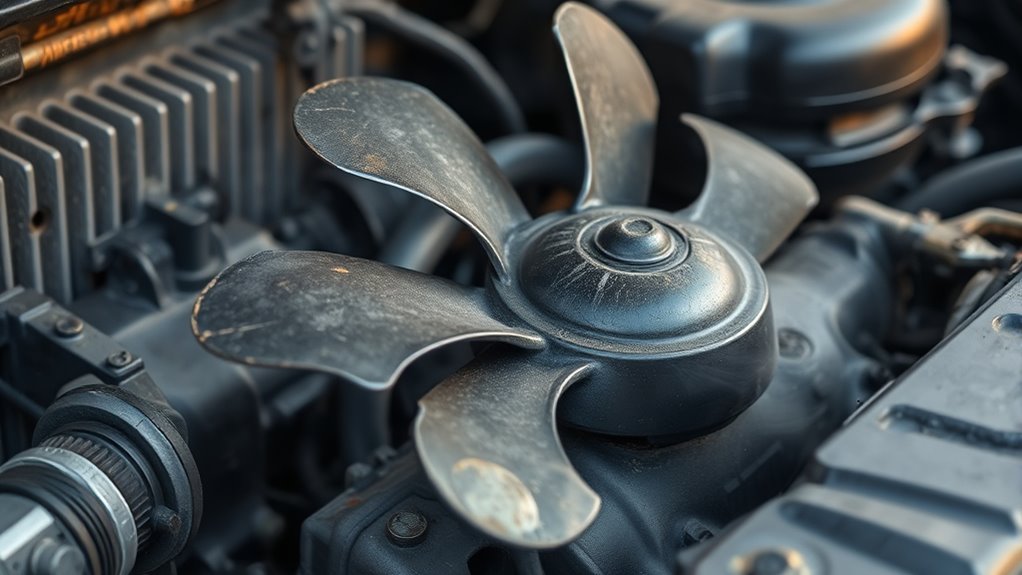 cooling fan damage causes overheating