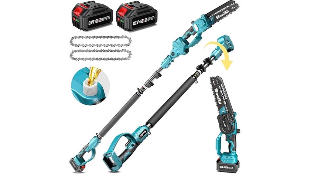 cordless pole and mini chainsaw