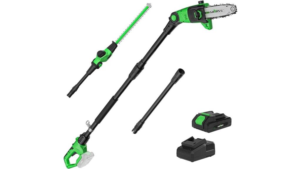cordless pole saw hedge trimmer