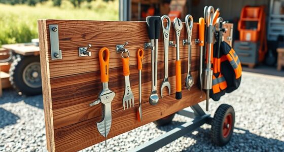 custom log splitter tool rack