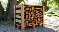 diy pallet firewood rack