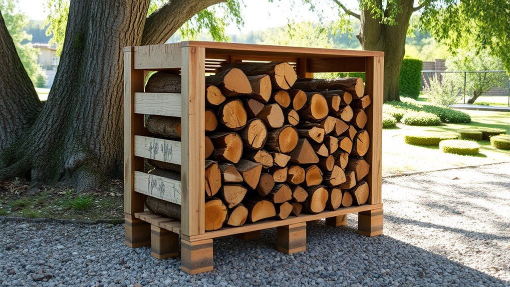 diy pallet firewood rack