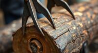 diy steel log tongs