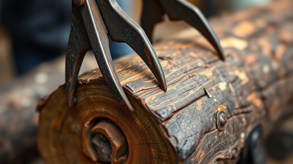 diy steel log tongs