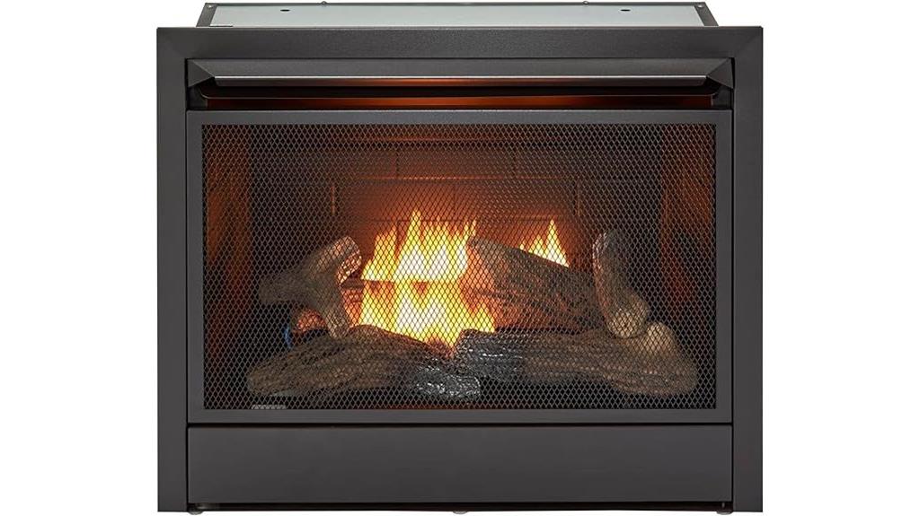 dual fuel gas fireplace