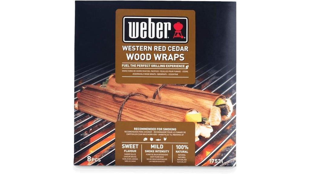 eight cedar wood wraps