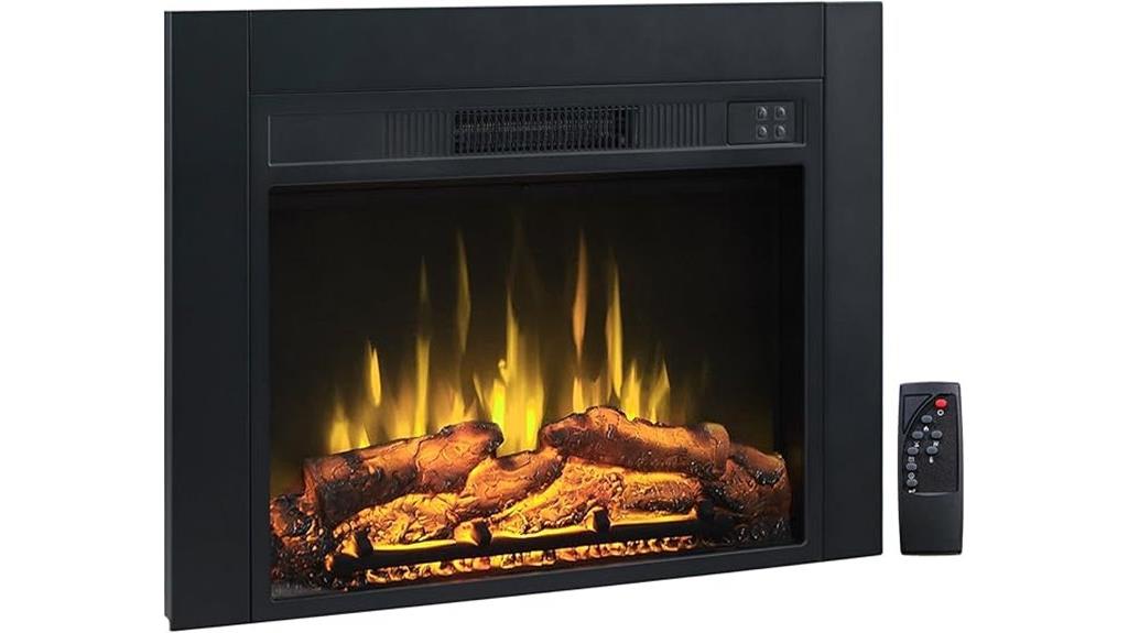 electric fireplace with trim
