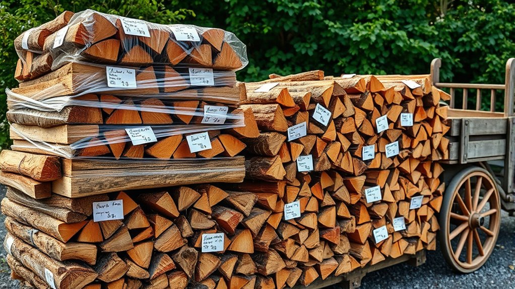 elegant branded firewood packaging
