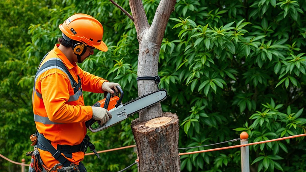 ensure safe tree felling