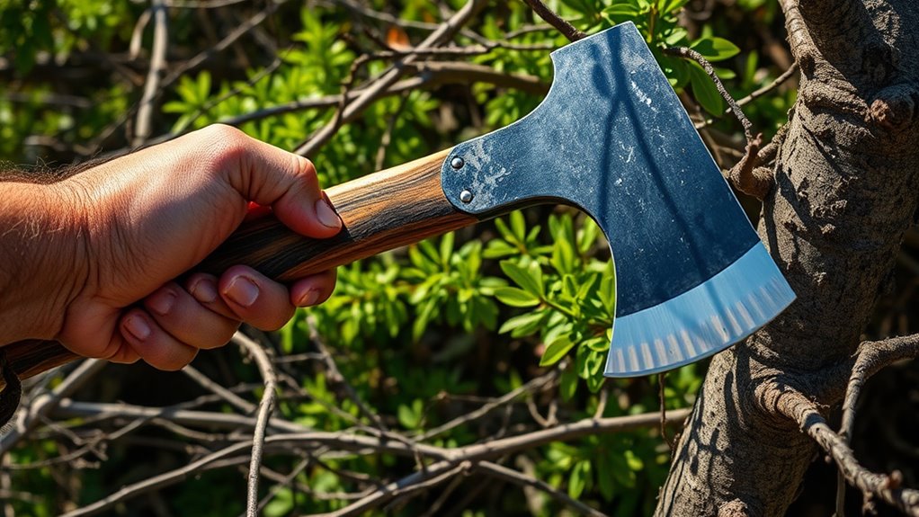 features of a brush axe