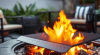 fire pit heat deflector plates