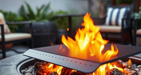 fire pit heat deflector plates