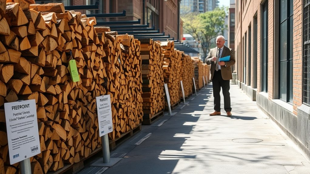 firewood storage permitting compliance