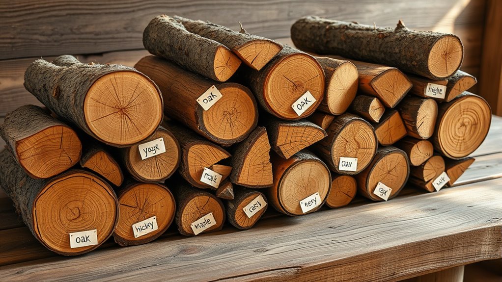firewood weights by species