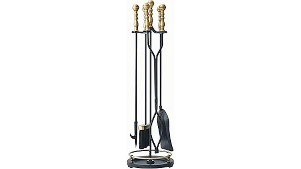 five piece fireplace tool set
