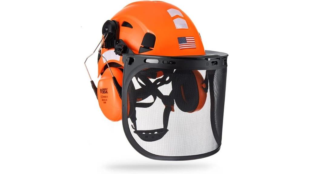 forestry helmet with face shield