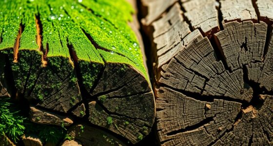 fresh versus aged timber