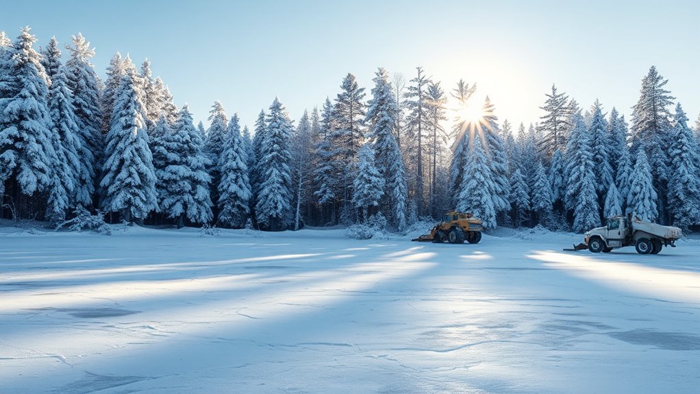 frozen ground improves winter logging